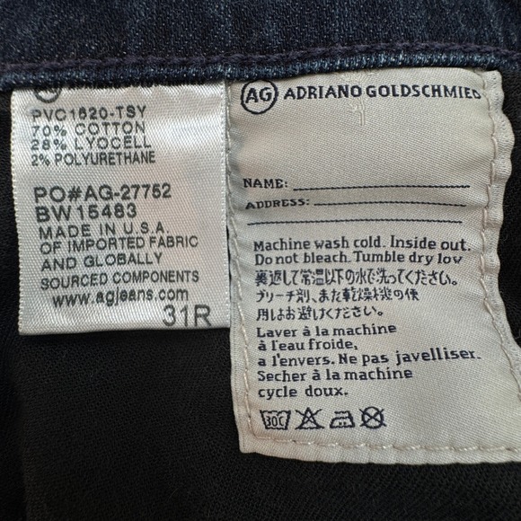 Adriano Goldschmied The Janis High Rise Dark Wash Flare Jeans Size 31R - Picture 5 of 11